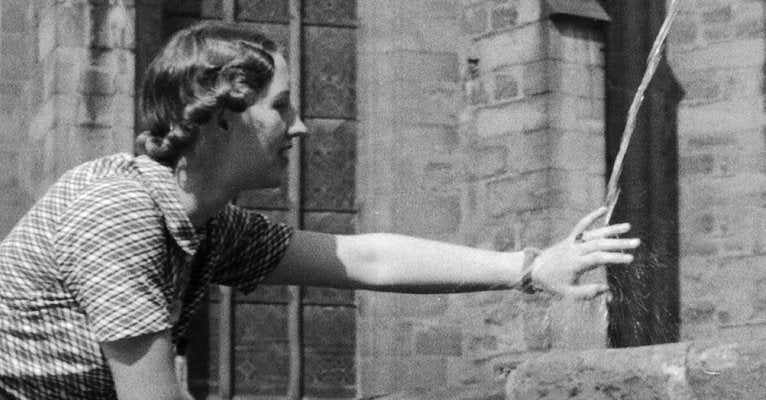 Woman, Fountain, Heiliggeist Church Heidelberg, Germany 1936, Printed 2021-DYV-990662