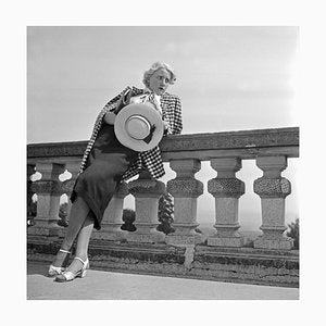 Woman Leaning on Balcony Solitude Castle, Stuttgart Germany, 1935-DYV-988142