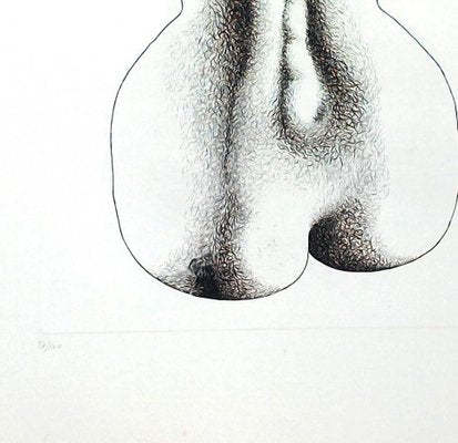 Woman Nude from the back - Original Etching by Giacomo Porzano - 1972 1972-ZCI-759813