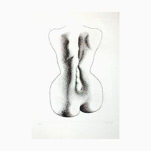 Woman Nude from the back - Original Etching by Giacomo Porzano - 1972 1972-ZCI-759813