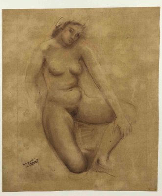 Woman, Original Drawing, Mid-20th-Century-ZCI-1260067