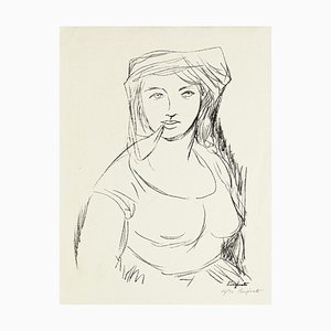 Woman - Original Lithograph by Domenico Purificato - 1950s-ZCI-754837