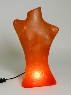 Woman's Torso Table Lamp in Red Fiberglass, 1960s-RR-1377357