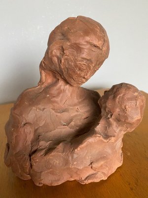 Woman with a Child Sculpture, 1970s, Plaster-QKG-1368440