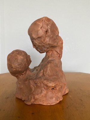 Woman with a Child Sculpture, 1970s, Plaster-QKG-1368440