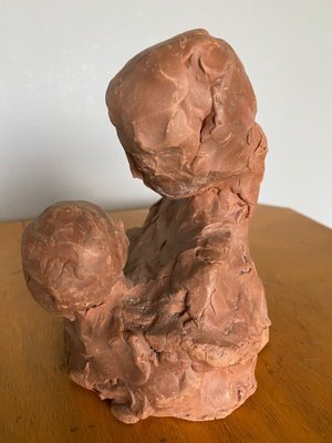 Woman with a Child Sculpture, 1970s, Plaster-QKG-1368440