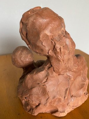 Woman with a Child Sculpture, 1970s, Plaster-QKG-1368440