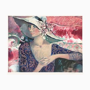 Woman with Flowered Hat by Sachiko Imai-FMZ-896053