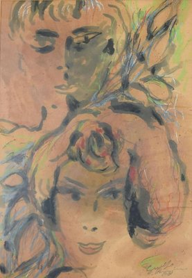 Women - Original Watercolor by Guelfo Bianchini - 1961 1961-ZCI-757458