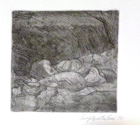 Women Sleeping - Original Etching by Luigi Bartolini - 1940 1940-ZCI-757566