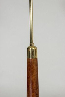 Wood and Brass Floor Lamp from Uppsala Armatur, 1950s-NL-772708