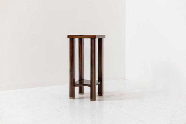 Wood and Brass Side Table by Jacques-E'mile Ruhlmann for Atelier J. E. Ruhlmann-RCE-1099488