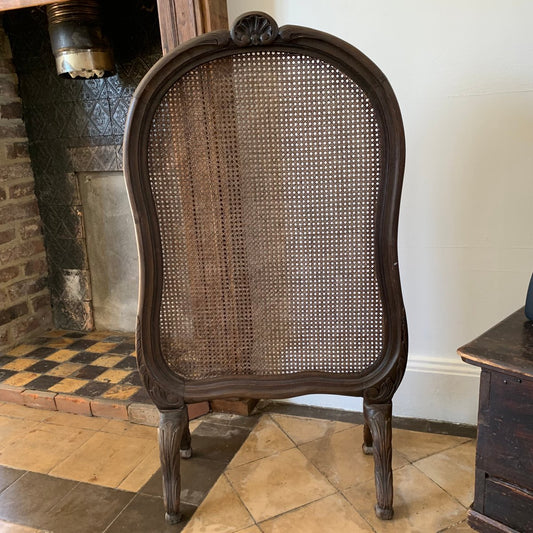 Wood and Cane Fire Screen