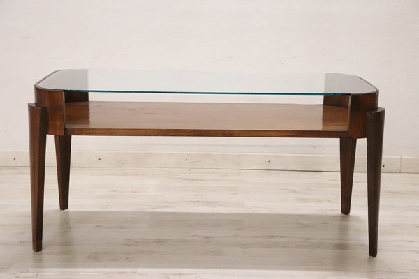 Wood and Glass Coffee Table, 1950s-DCO-1797386