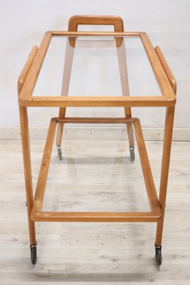 Wood and Glass Drinks Trolley or Bar Cart, 1950s-DCO-1722542