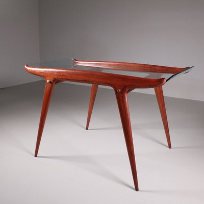 Wood and Glass Table from Carlo De Carli-VJY-1703648