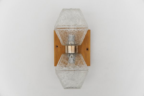 Wood and Glass Wall Lamp from Temde, Switzerland, 1960s-KQB-1755135