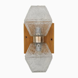 Wood and Glass Wall Lamp from Temde, Switzerland, 1960s-KQB-1755135