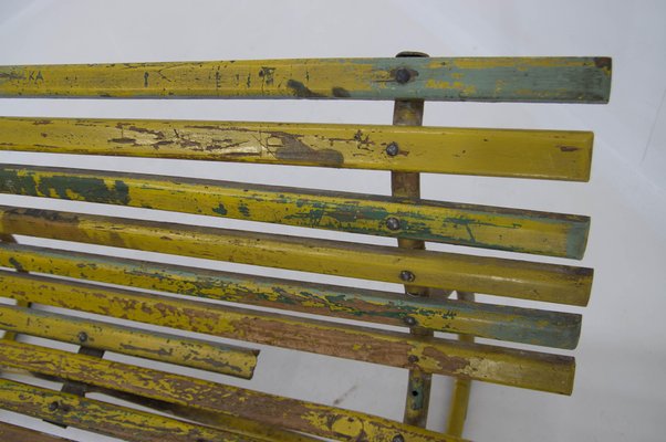 Wood and Iron Bench, 1930s-TZ-1388030