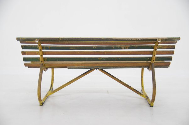 Wood and Iron Bench, 1930s-TZ-1388030