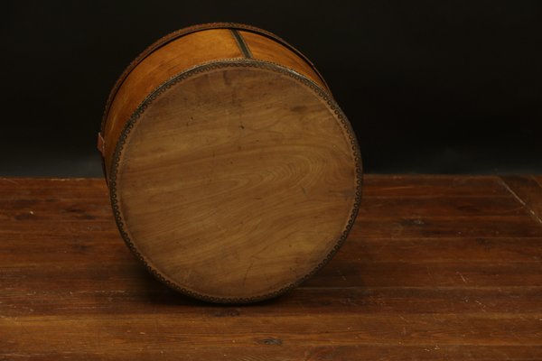 Wood and Leather Hat Trunk