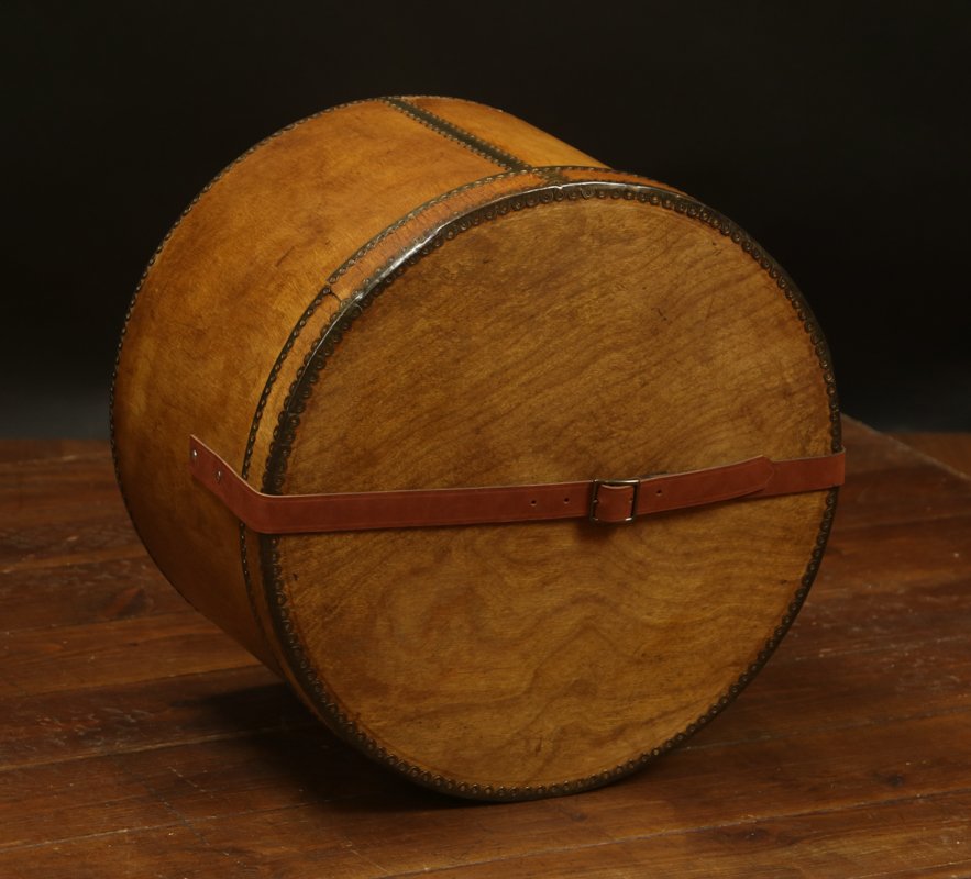 Wood and Leather Hat Trunk