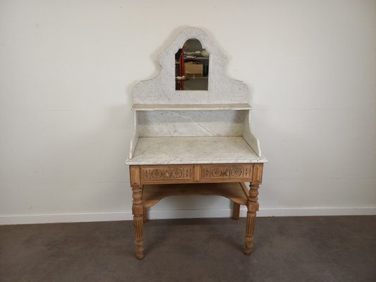 Wood and Marble Dressing Table-TUK-2020097