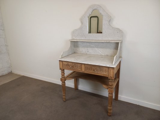 Wood and Marble Dressing Table-TUK-2020097