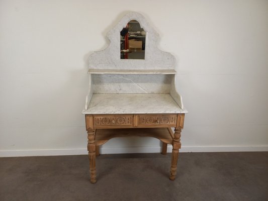 Wood and Marble Dressing Table-TUK-2020097