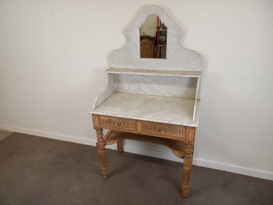 Wood and Marble Dressing Table-TUK-2020097