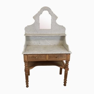 Wood and Marble Dressing Table-TUK-2020097