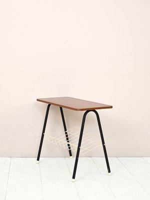 Wood and Metal Table, 1960s-QWP-1801411