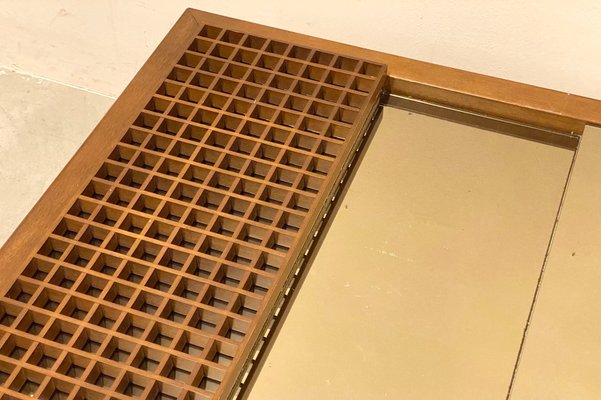 Wood and Mirror Coffee Table, 1980s-NPC-1180547