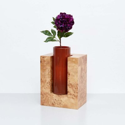 Wood and Murano Glass Vase Y from 27 Woods for Chinese Artificial Flowers by Ettore Sottsass-WM-1318350