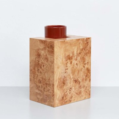 Wood and Murano Glass Vase Y from 27 Woods for Chinese Artificial Flowers by Ettore Sottsass-WM-1318350