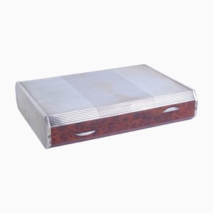 Wood and Silver Box from Janetti Florence, 1950s-XSG-1433705