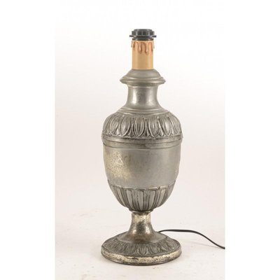 Wood and Silvered Metal Table Lamp, 1900s-RAQ-705555