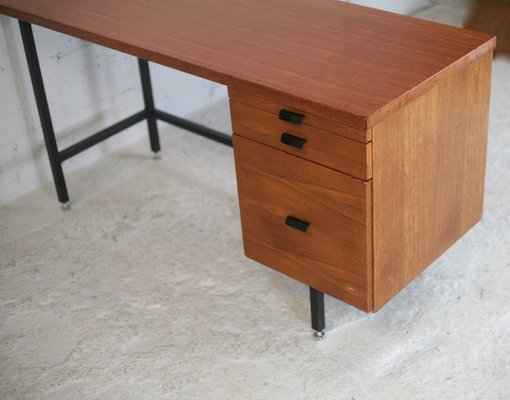 Wood and Steel Desk, France, 1960-MAO-1107602