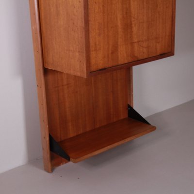 Wood Bookcase with Storage Unit in Solid Wood, 1960s-VJY-2018329