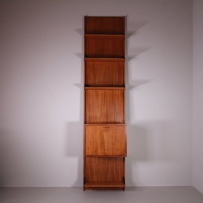 Wood Bookcase with Storage Unit in Solid Wood, 1960s-VJY-2018329