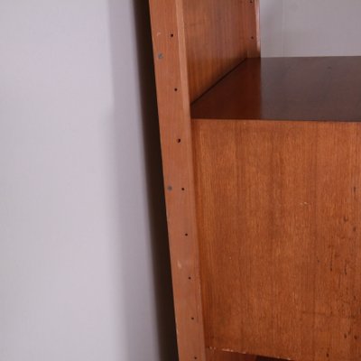 Wood Bookcase with Storage Unit in Solid Wood, 1960s-VJY-2018329