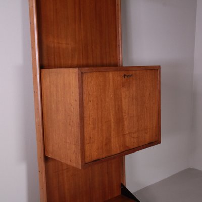 Wood Bookcase with Storage Unit in Solid Wood, 1960s-VJY-2018329