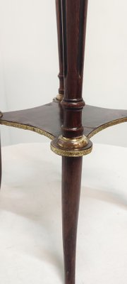 Wood, Brass and Marble Side Table, France, 1940s-RGF-1168119