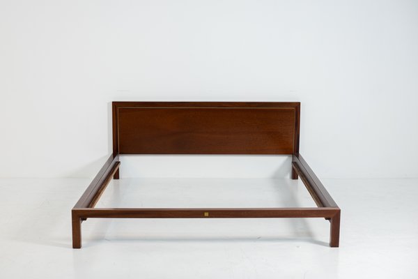 Wood & Brass Bed Frame by Balmain, 1980s-RCE-844708