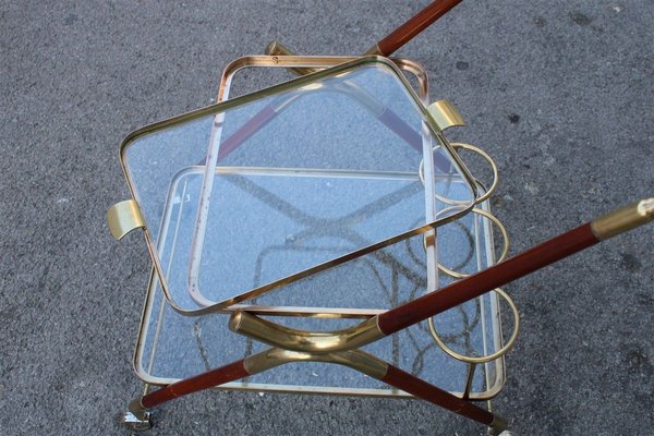 Wood & Brass Trolley, 1950s-EH-753759