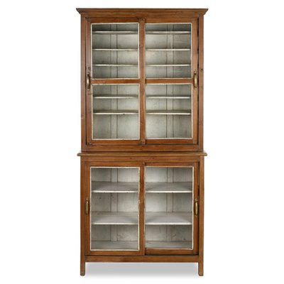 Wood Cabinet with Sliding Glass Doors-NQ-2040777