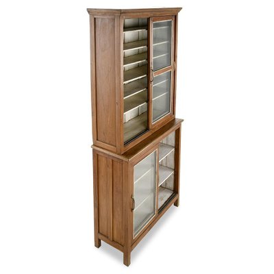 Wood Cabinet with Sliding Glass Doors-NQ-2040777