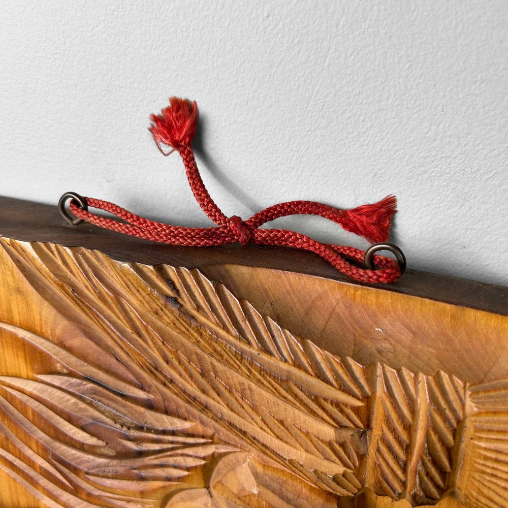 Wood-Carved Ainu Wall Decoration, Japan, 1970s