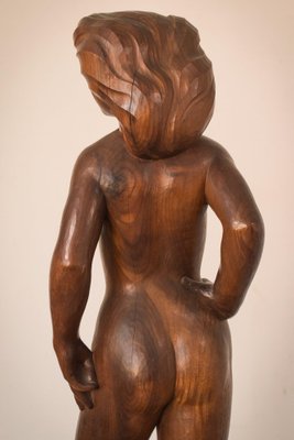 Wood Carved Female Nude with Stand-AOI-1304642