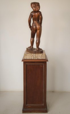 Wood Carved Female Nude with Stand-AOI-1304642